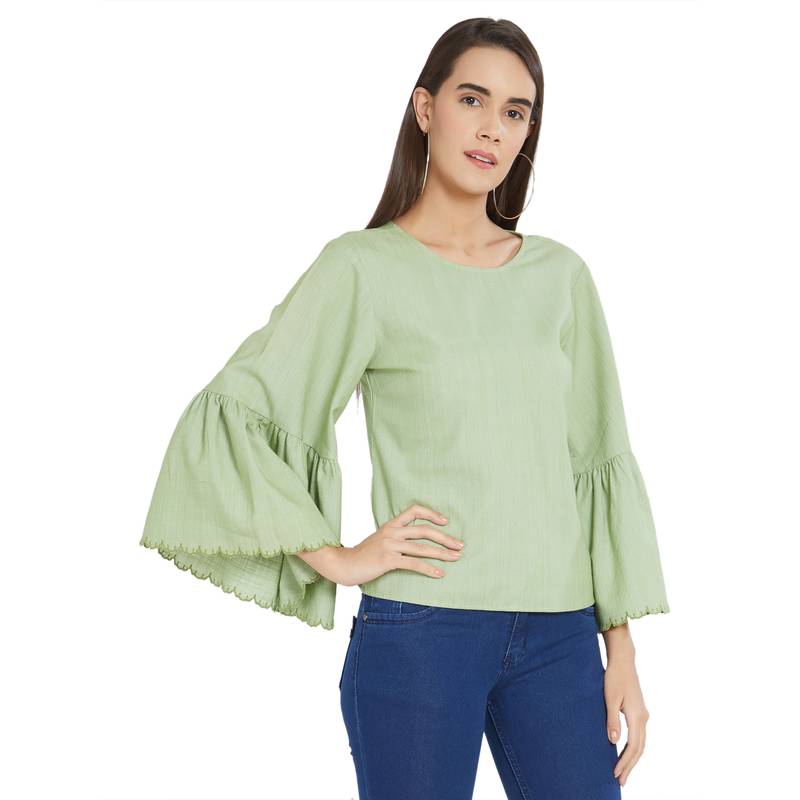 Green printed polyester tops 109F & Fusion Beats 3206923