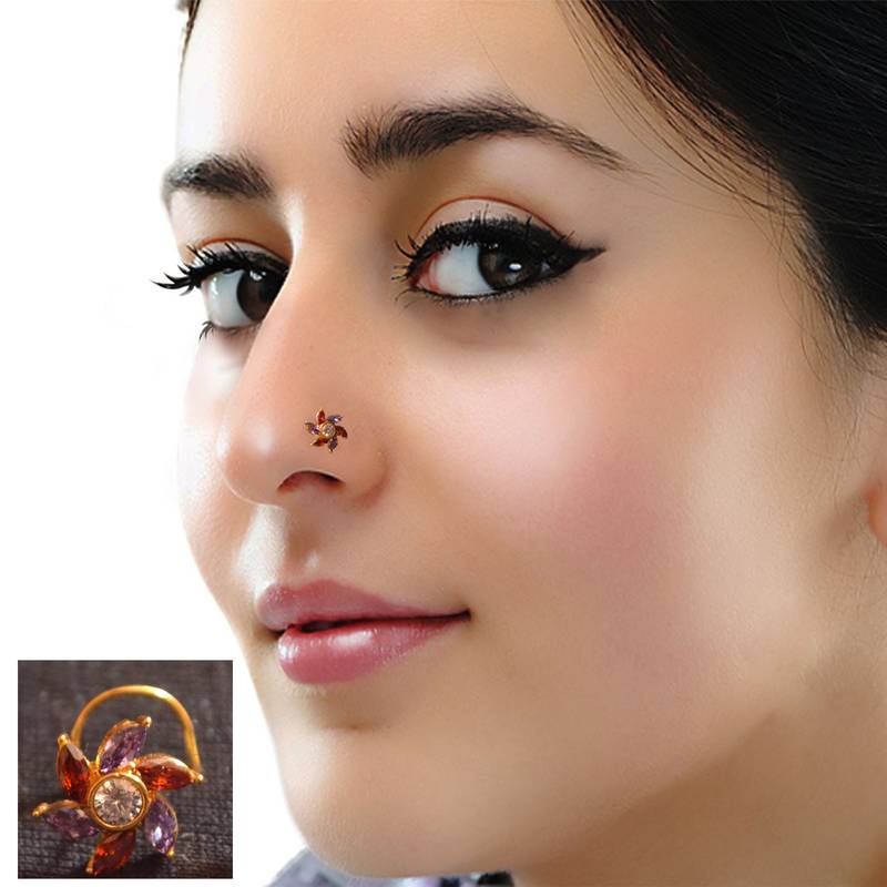 Diamond nose pin Small Dainty Nose ring Wedding Nose ring NOSE PIN Nose