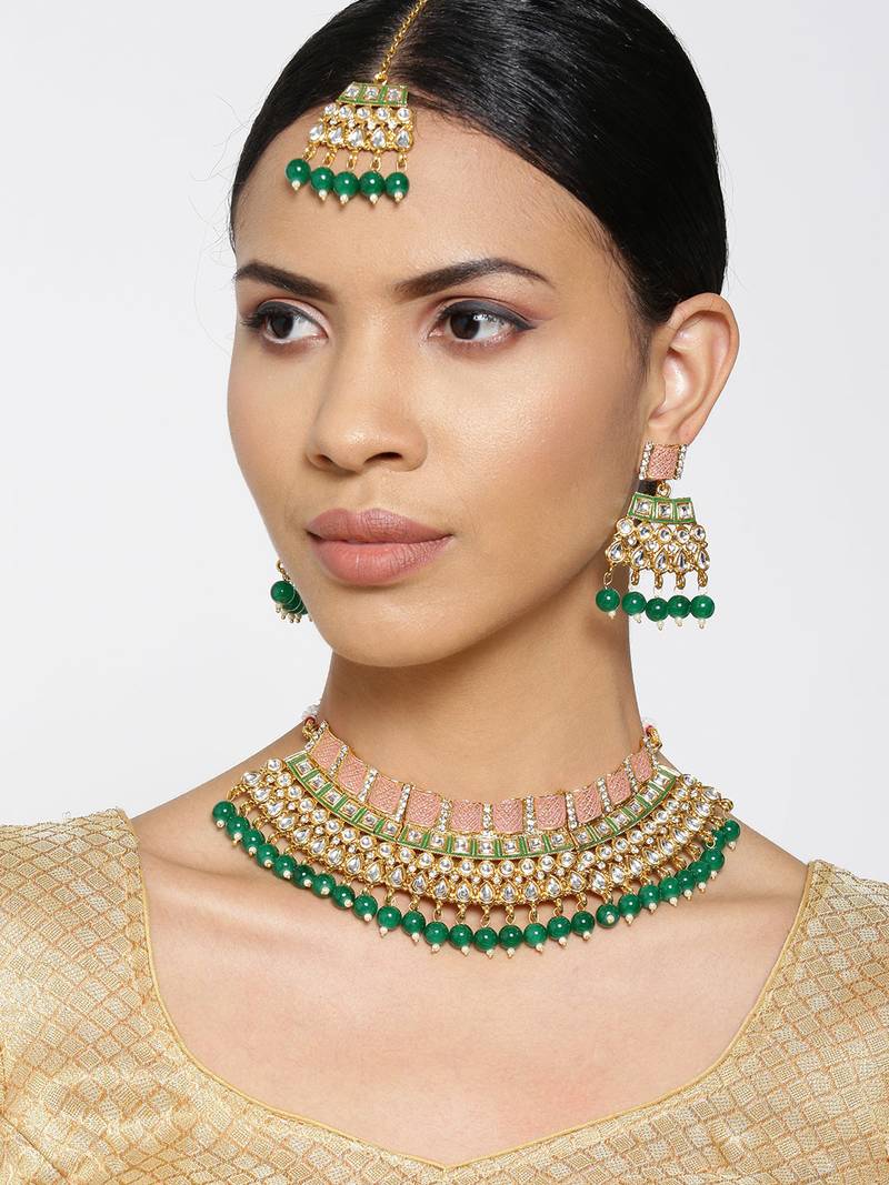 Green necklacesets Priyaasi 3238992