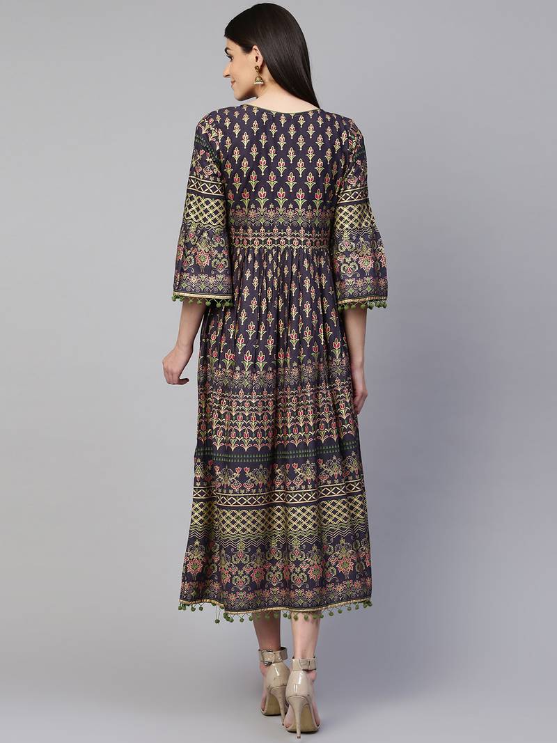 Grey printed cotton maxidresses Rangmayee 3271141