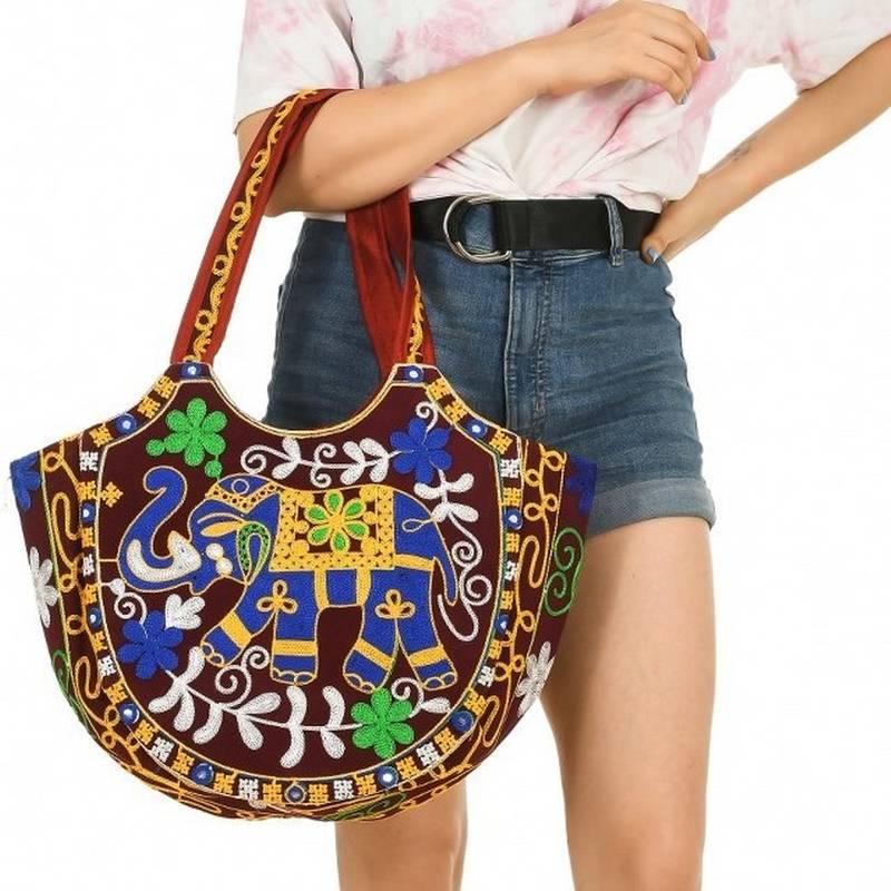 BROWN Rajasthani Handbags for Women LeeRooy 3476395