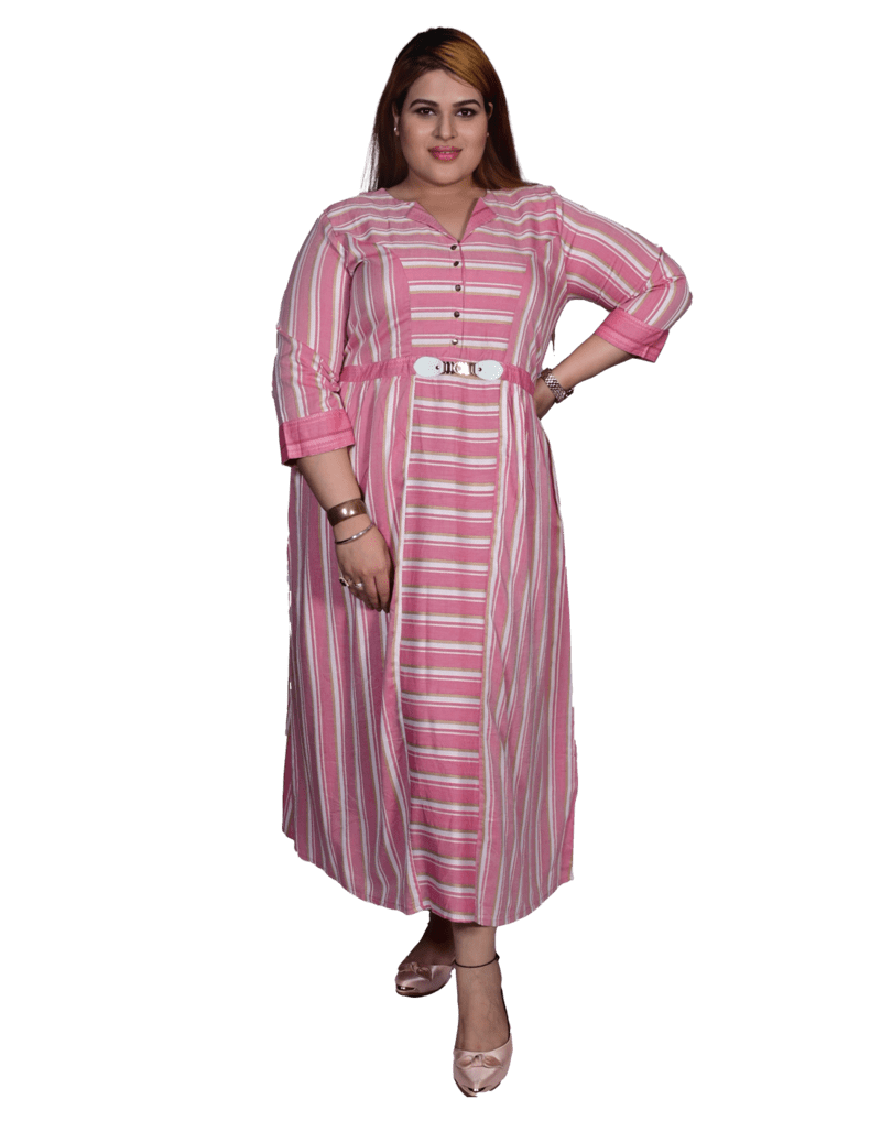 Pink printed cotton longdresses XMEX 3520653