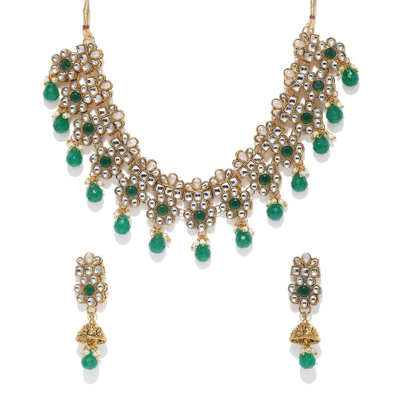 Green pearl necklacesets Sukkhi Fashion Jewellery 3528284