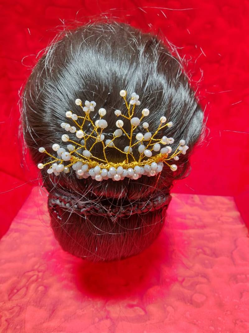 Grey Women's Hair Brooch Shetu Imitation Jewellery & Hair Accessories