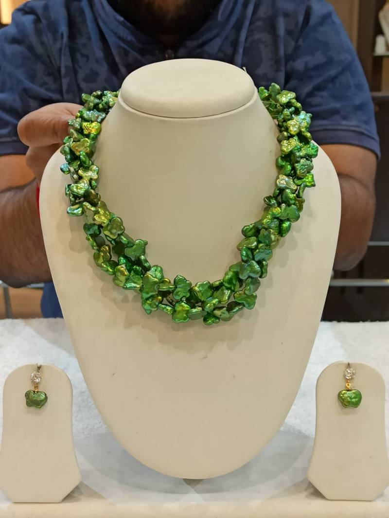 Green pearl necklacesets Magan Pearls and Jewels (Since 1971) New