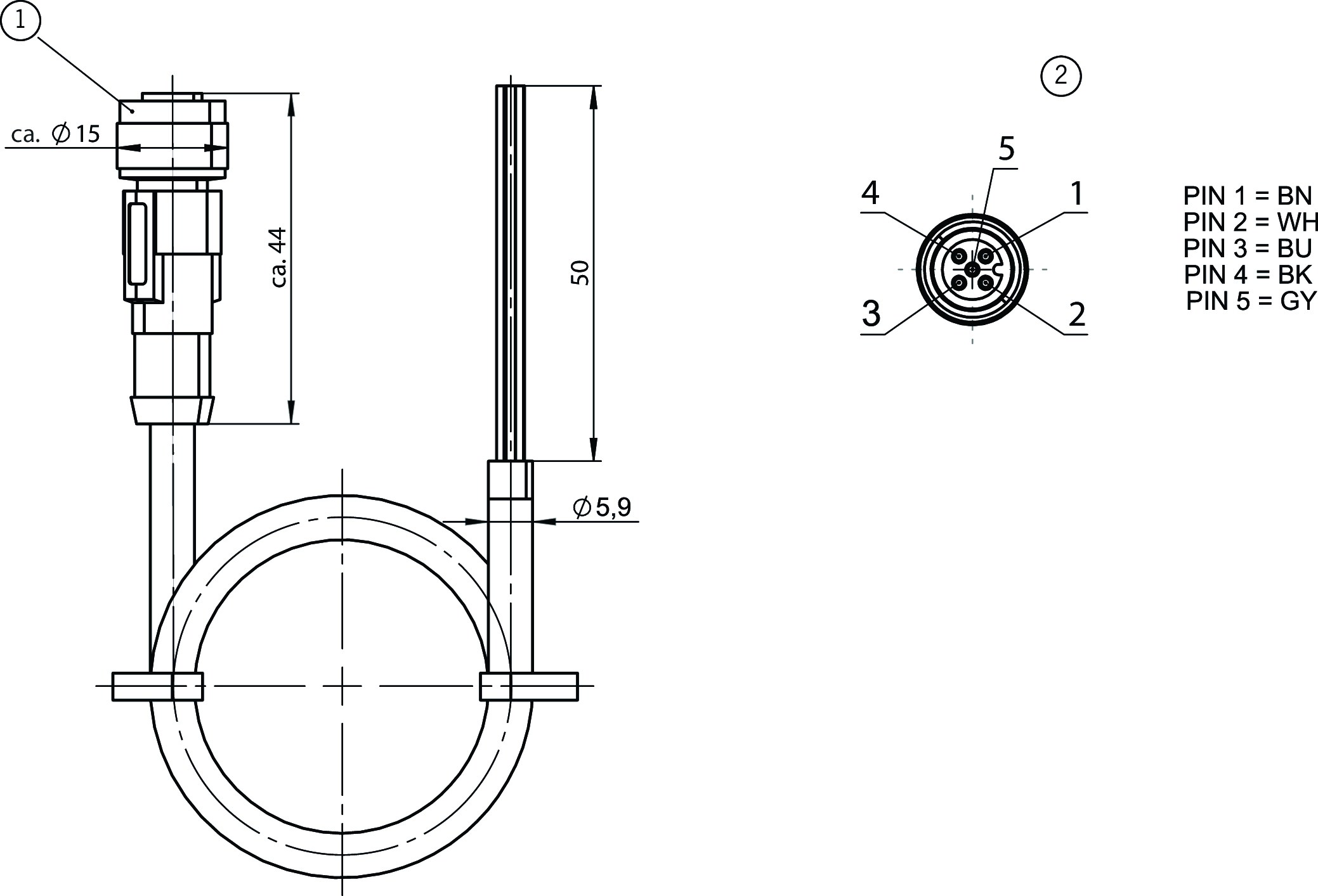 CM12F0505X034PV05,0MA100183 (Order no. 100183) EUCHNER