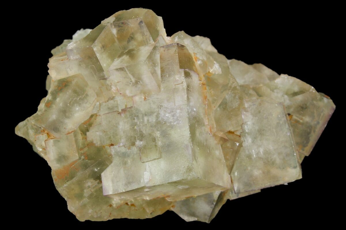 1.25" LightGreen, Cubic Fluorite Crystal Cluster Morocco (138233