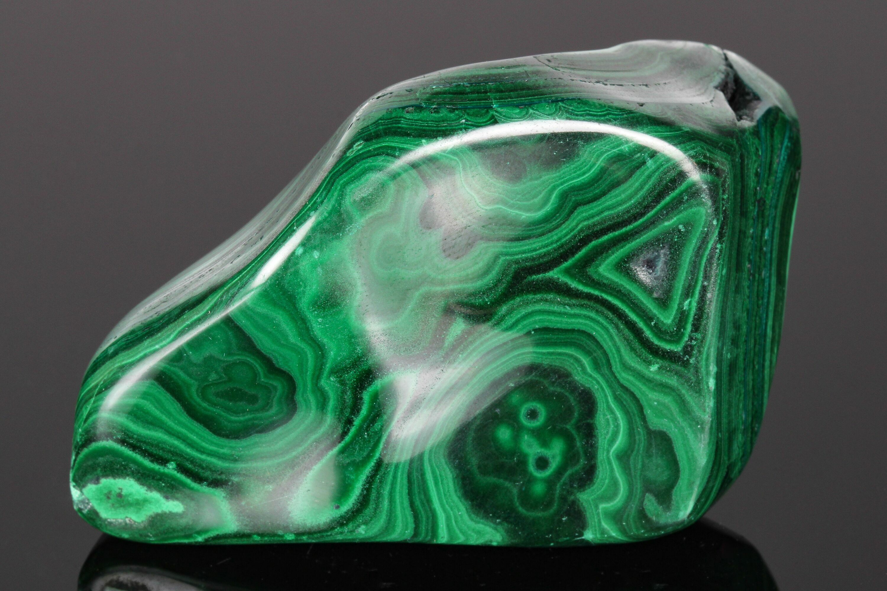 3" Beautiful, Polished Malachite Specimen Congo (176099) For Sale