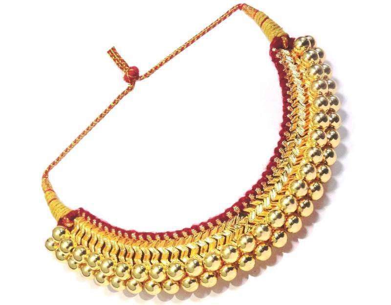 Buy Big Thushi Traditional maharashtrian necklace Online