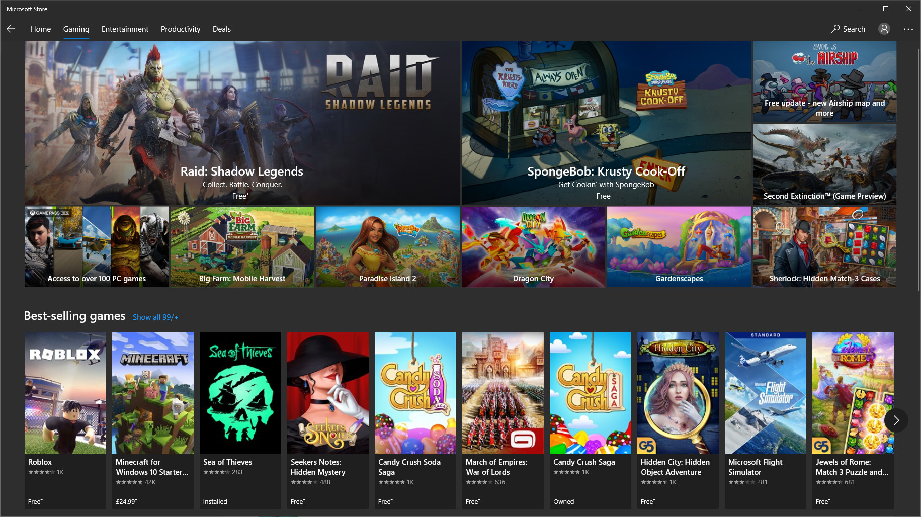 Microsoft pc games