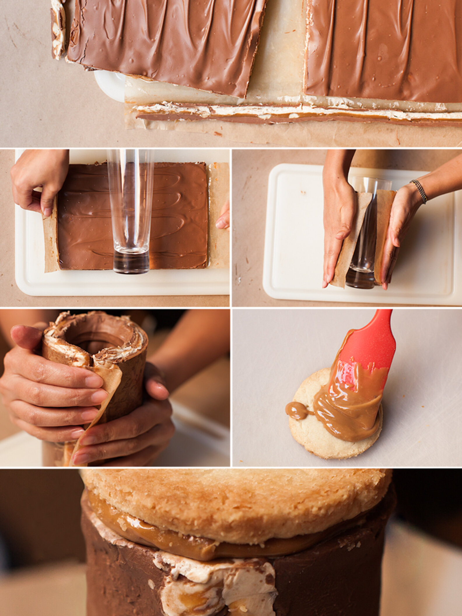 A candy bar milkshake in a cup made of homemade Snickers Thrillist