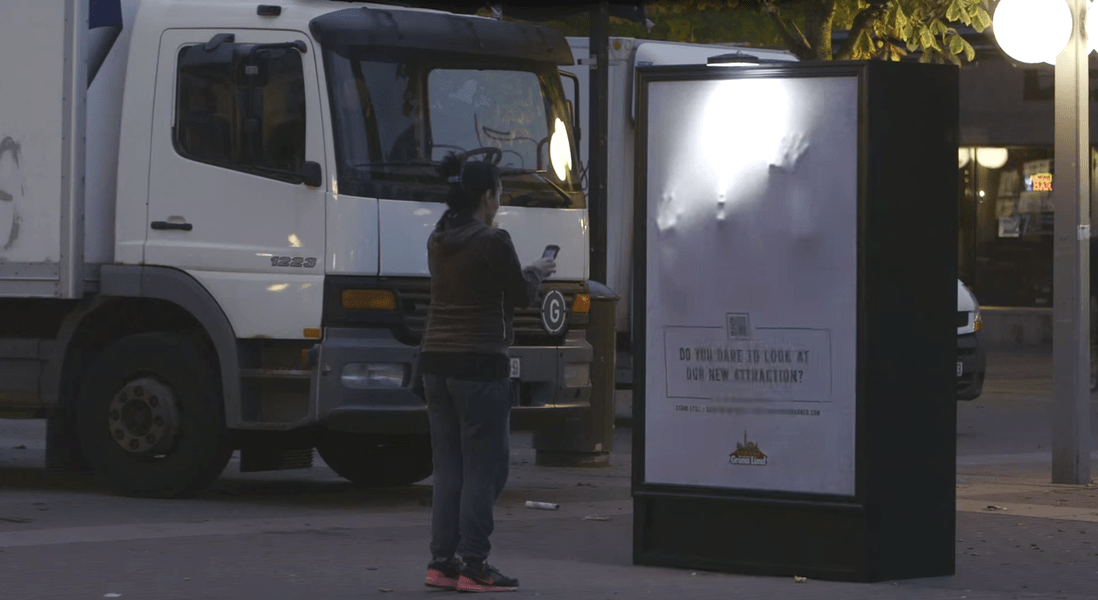 'Haunted' Poster In Stockholm Grona Lund's House of Nightmares ad