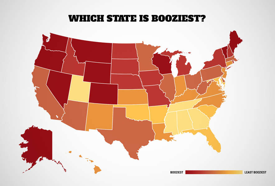 Which US state drinks the most Booziest States Thrillist