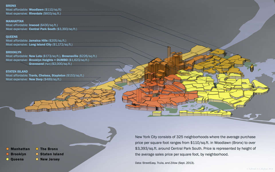 NYC Real Estate Price Per Square Foot In All 325 Neighborhoods Thrillist