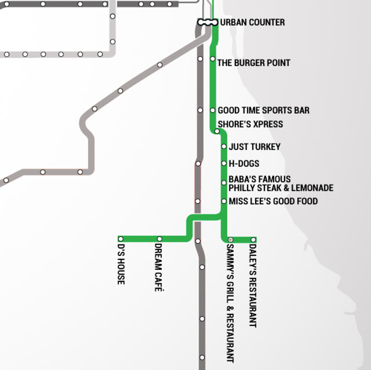 Best Burger Chicago Map The Best Burger In Chicago At Every L Stop Thrillist