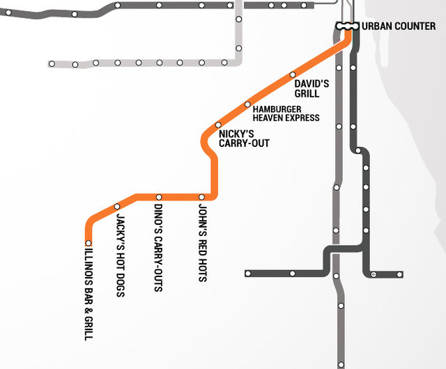 Best Burger Chicago Map The Best Burger In Chicago At Every L Stop Thrillist
