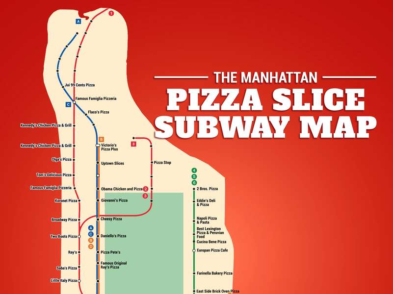 The Manhattan Pizza Slice Subway Map Thrillist