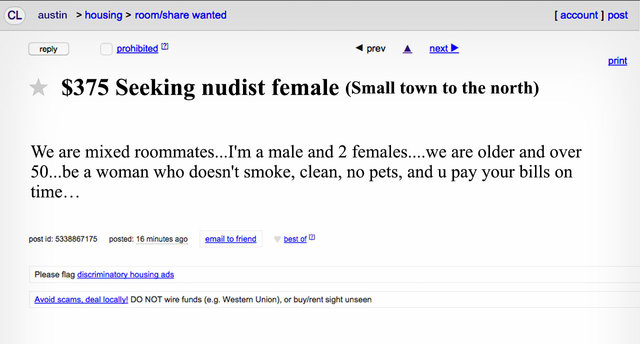 The Weirdest Austin Roommate Ads on Craigslist Thrillist