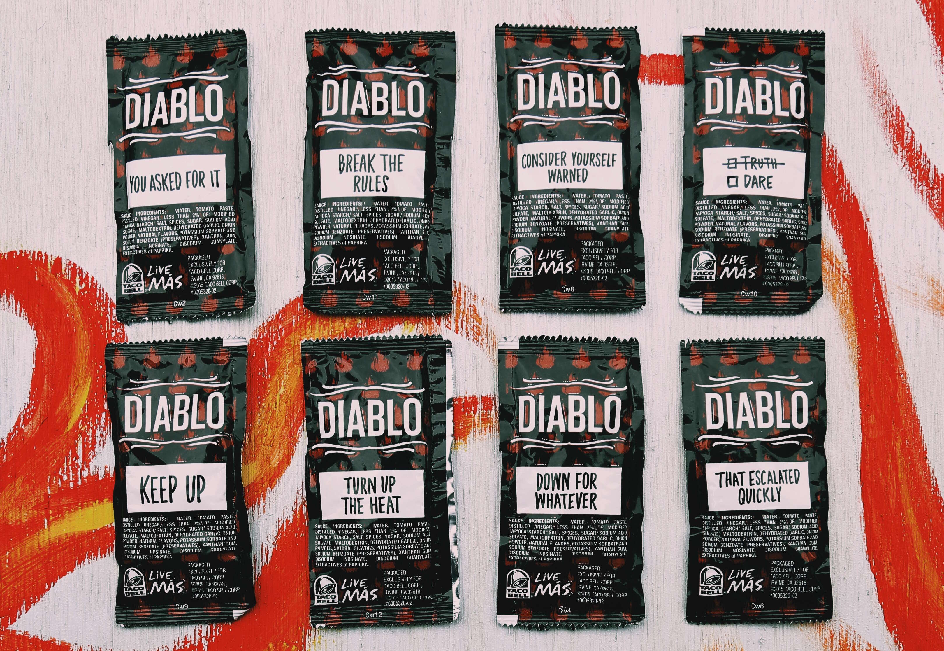 Taco Bell Sauce Packet Sayings List