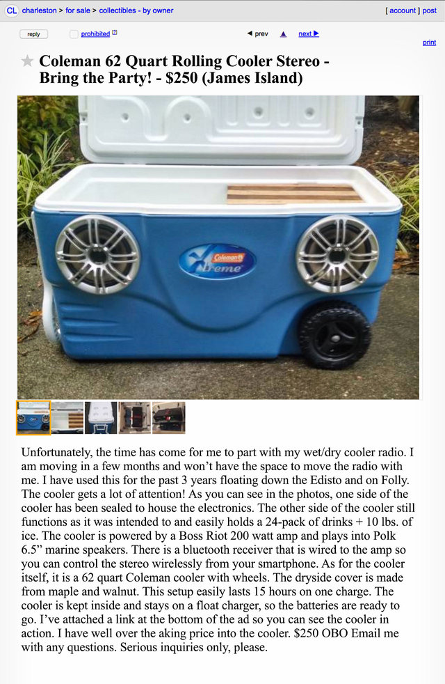 Funny Craigslist Ads in Charleston, South Carolina Thrillist