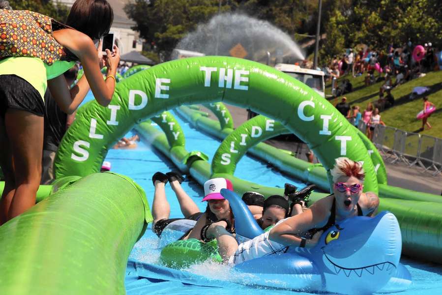 Slide the City 2016 Is a Giant Slip and Slide Event in Chicago, IL