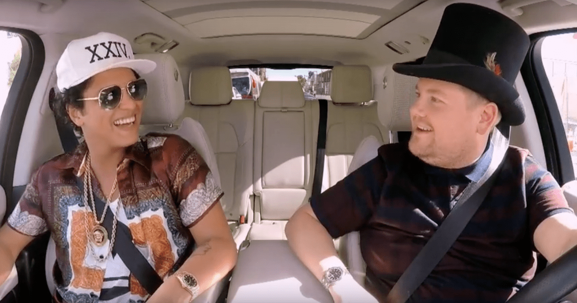 Bruno Mars Joins James Corden for 'Carpool Karaoke' Thrillist