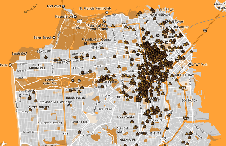 Human Wasteland Map Plots All of San Francisco's Poop Thrillist