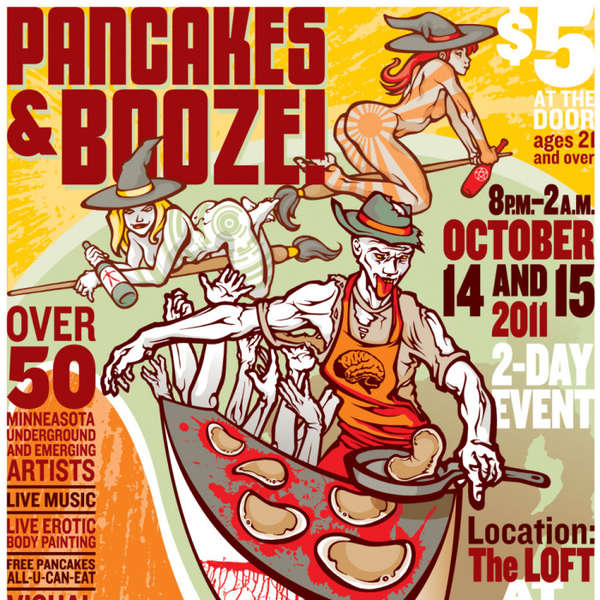 Pancakes & Booze Art Show Eat Thrillist Minneapolis