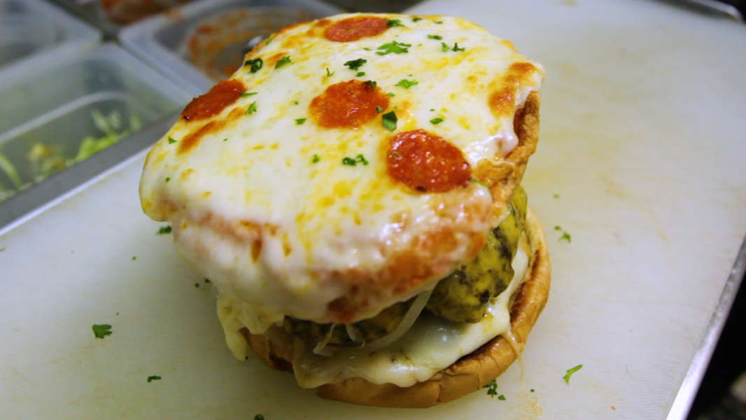 LA Burger Spot Meatzilla! Puts "Meatzza" Pizza Bun Burger on the Menu