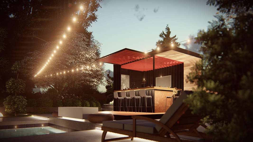 Honomobo Builds Outdoor PopUp Bar Made Out of Shipping Containers