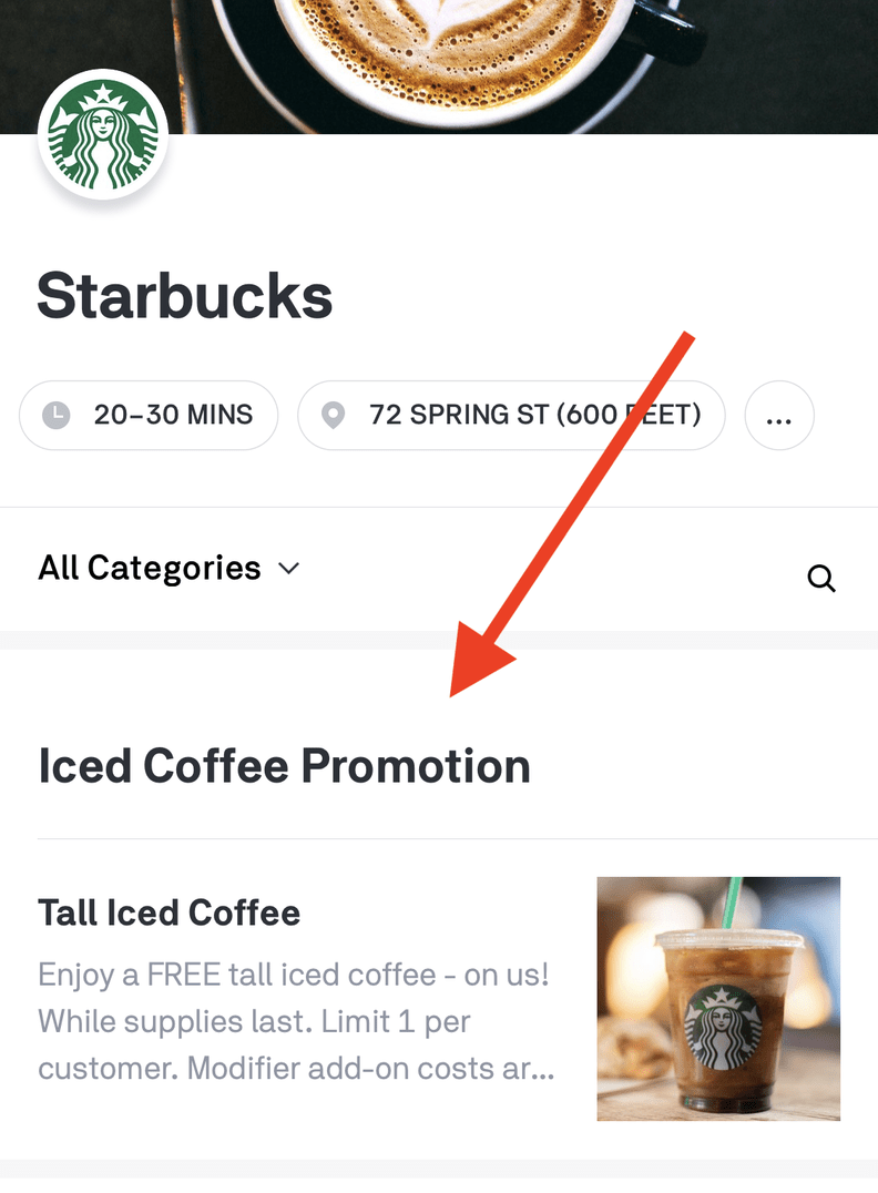 Free Starbucks 2018 How to Free Iced Coffee Delivered by Postmates