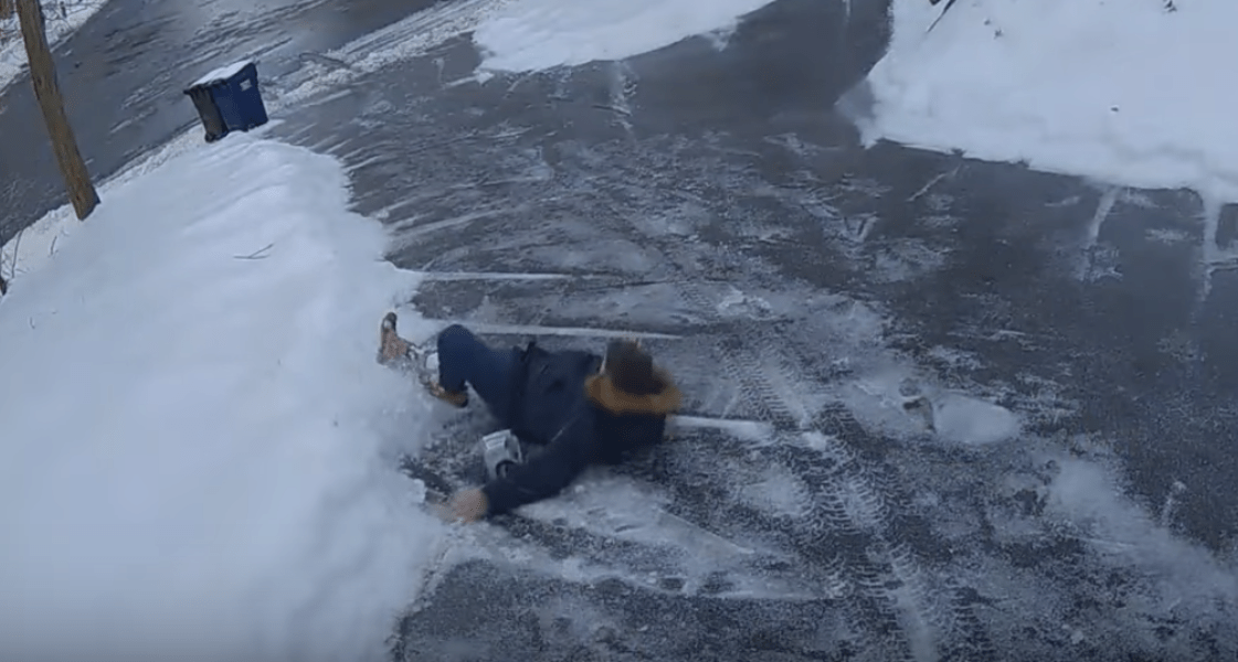 Slipping On Ice In Driveway piccorn