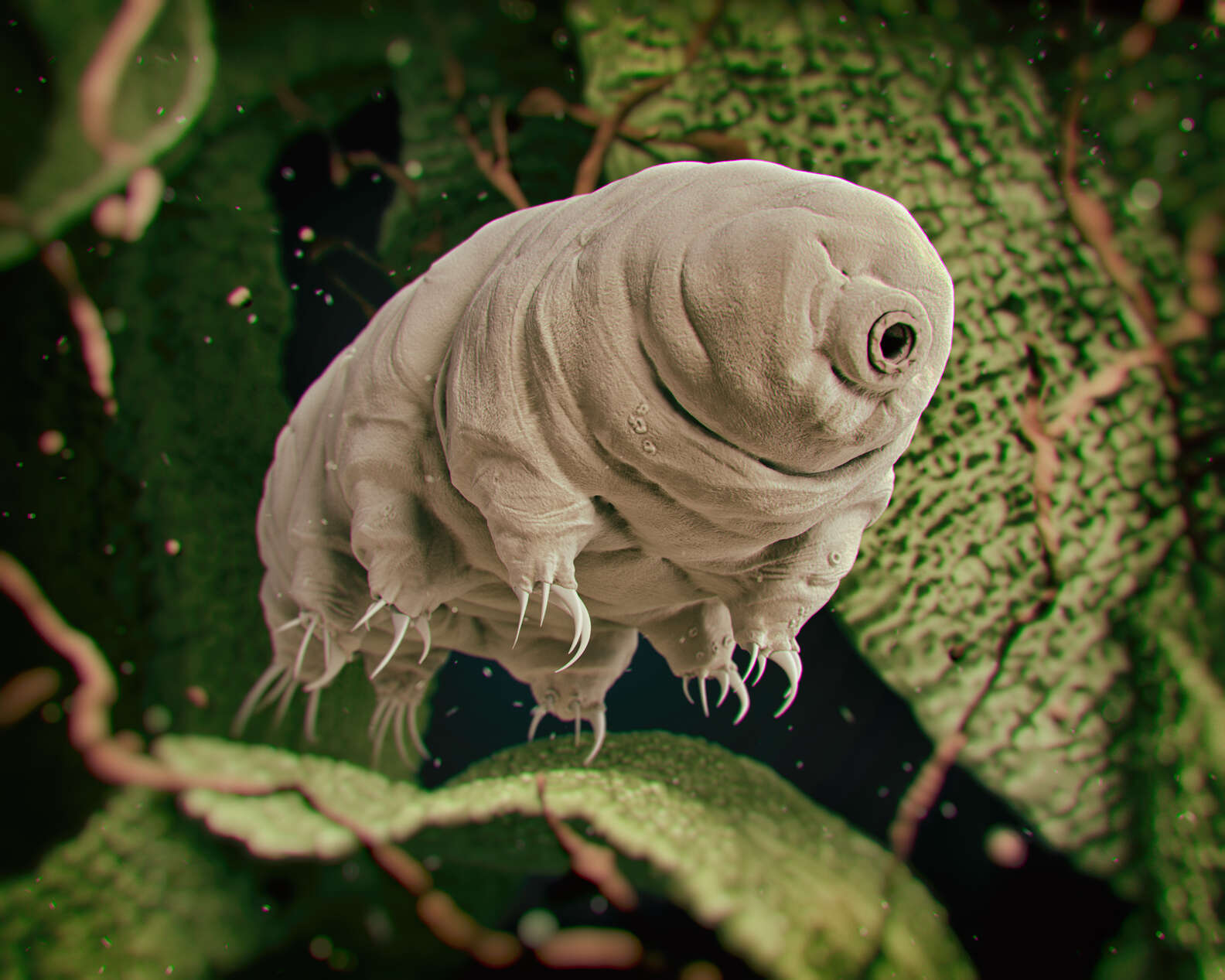 Camera Captures Adorable Little 'Water Bear' Enjoying A Tiny Snack