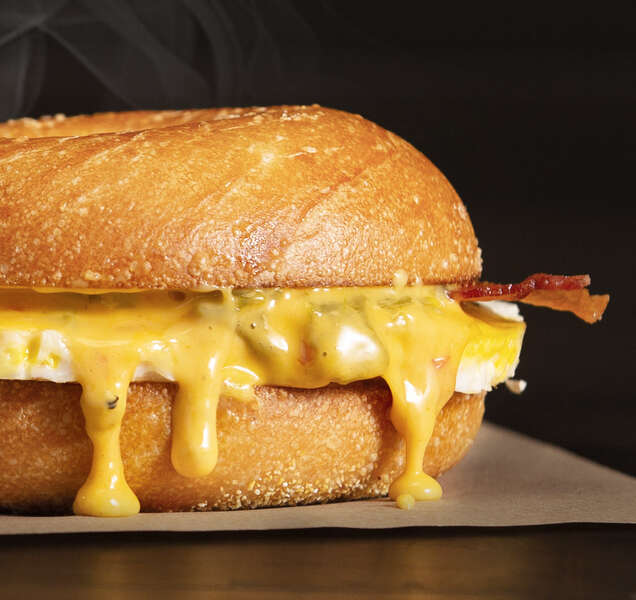 Einstein Bagels Is Launching A QuesoFilled Egg Sandwich with Jalapeño