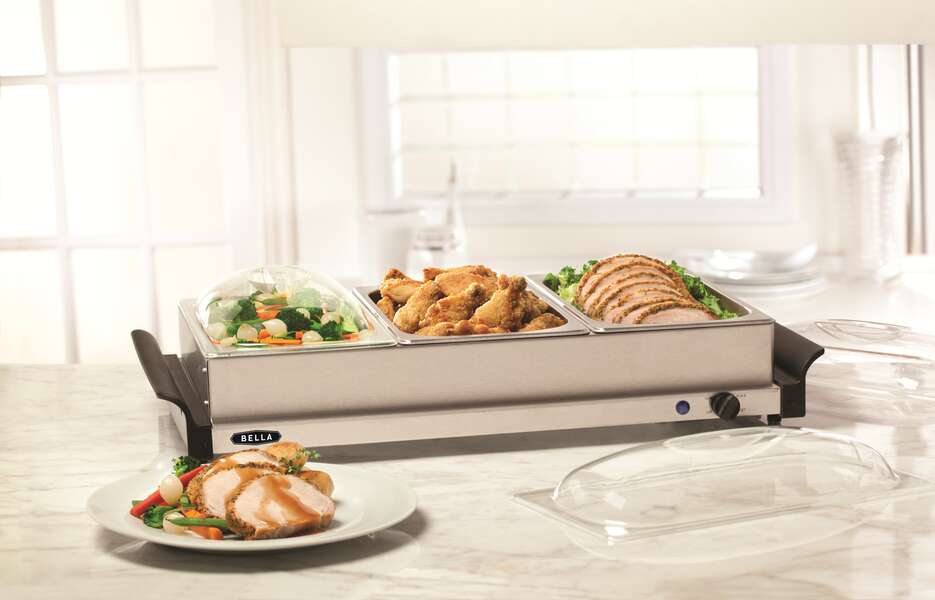 Triple Buffet Server and Warming Tray Own Thrillist Nation