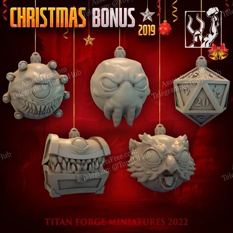 Christmas Tree Decoration Set ‣ 3D print model ‣