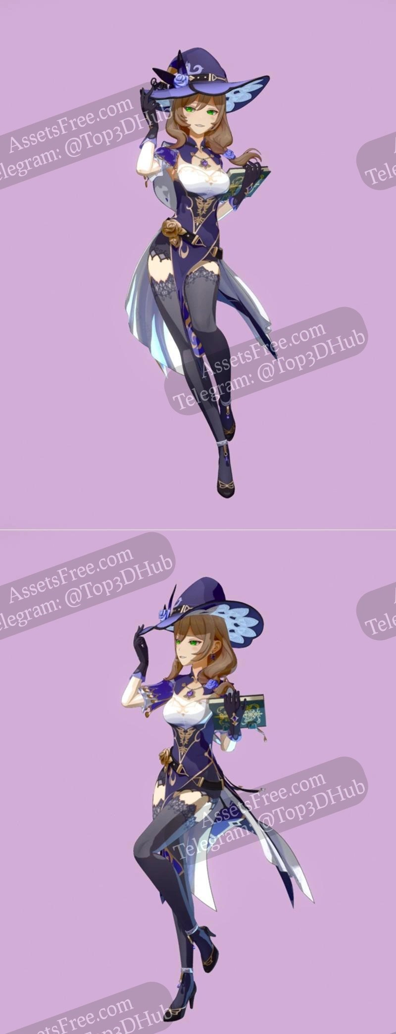 Lisa - Genshin Impact » Free High-Quality Models | AssetsFree.com