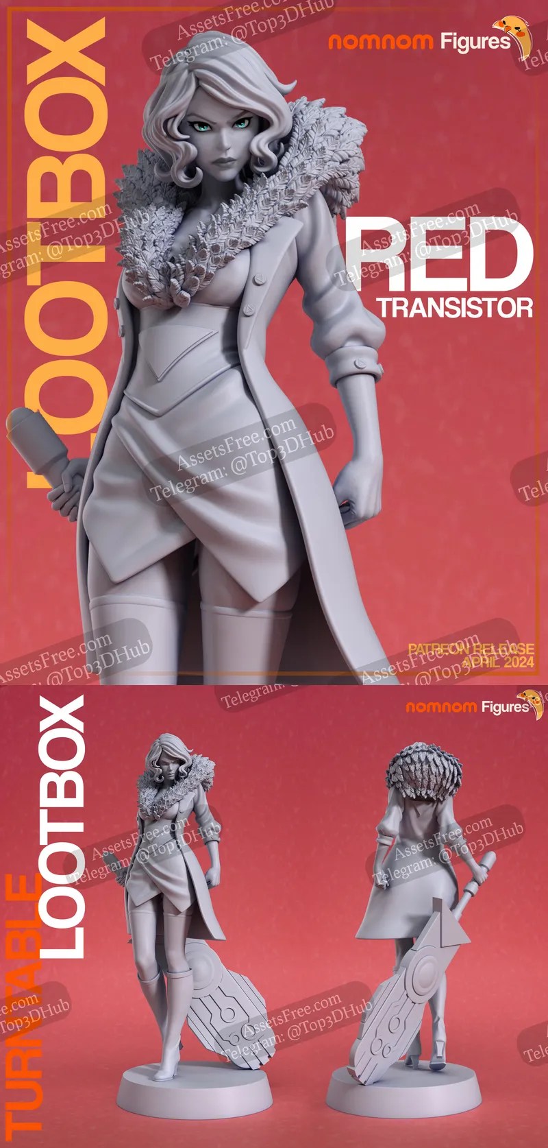 Download Free HighQuality Red Transistor 3D Model For Printing & DAZ