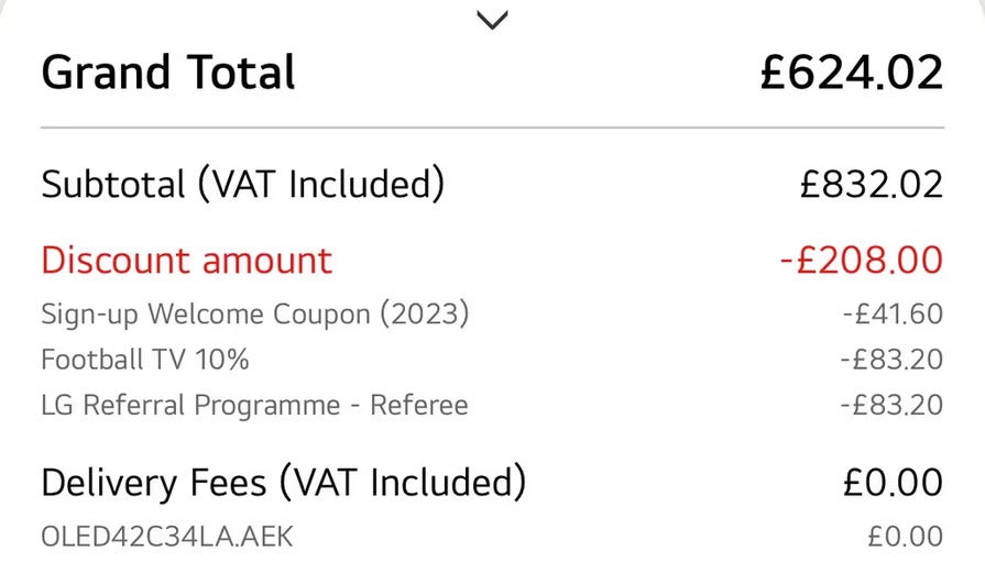 Get this 42inch LG C3 OLED for under £650 from LG with some discount