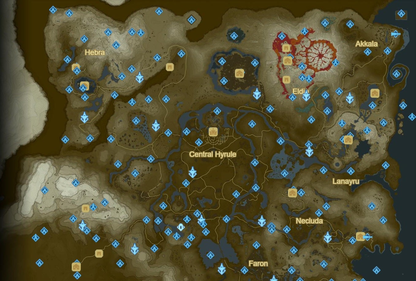 Zelda Breath of the Wild wszystkie wieże Towers, kapliczki Shrines