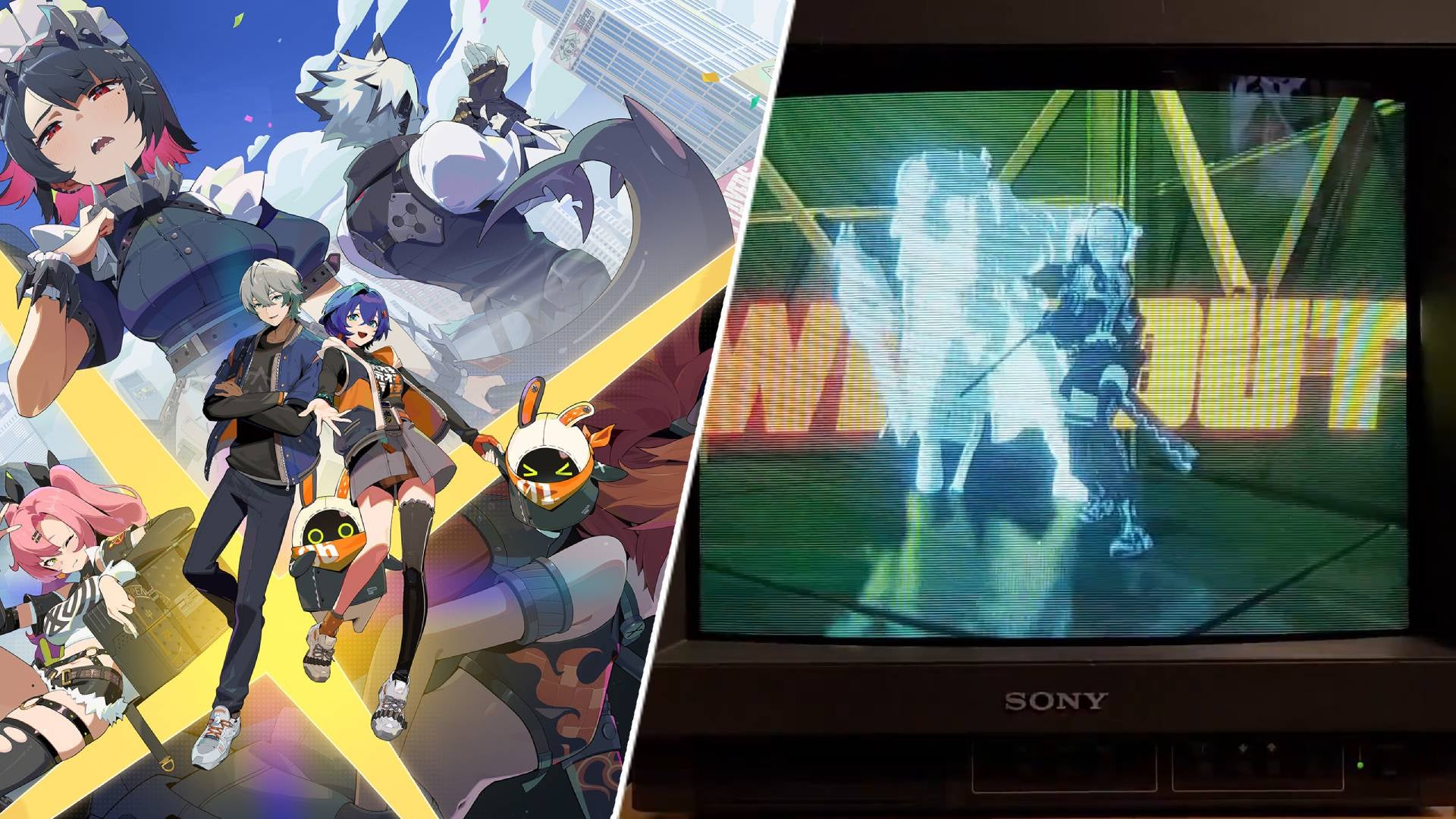 Zenless Zone Zero player takes immersion to another level, playing the game on a CRT