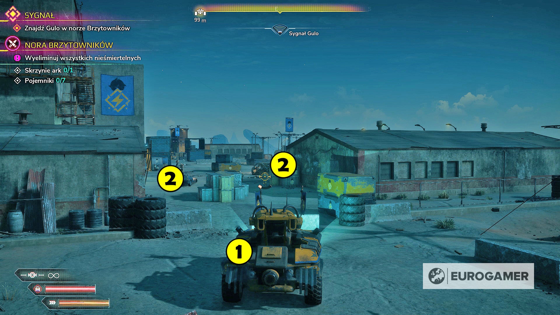 Rage 2 Sygnał Marshall, Nora Brzytowników, Gulo, komputer, Locus