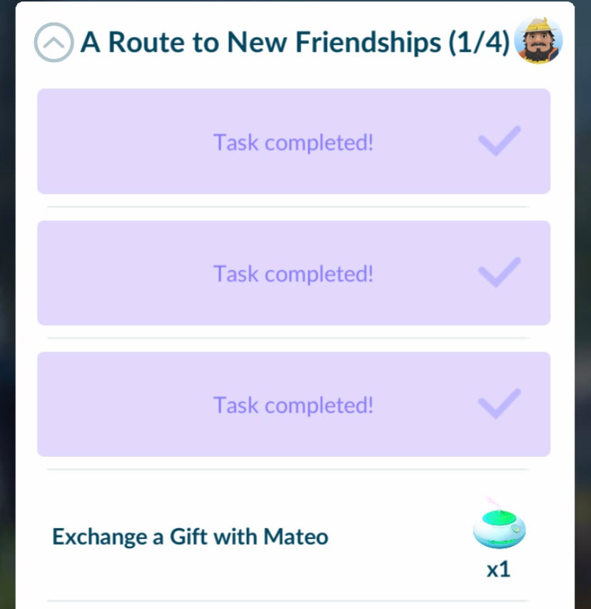 Pokémon Go Gift Exchange and how to exchange a gift with Mateo