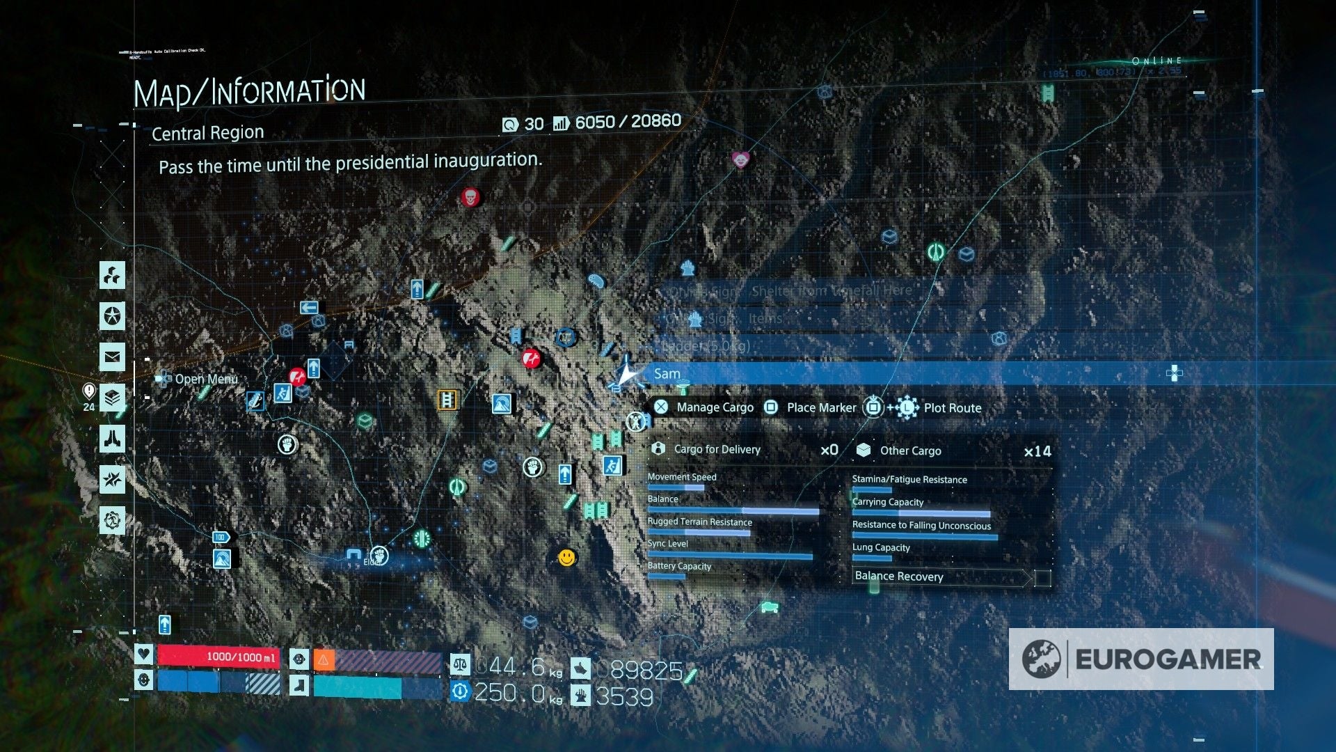 Death Stranding Memory Chip locations What 'glowing' objects mean and