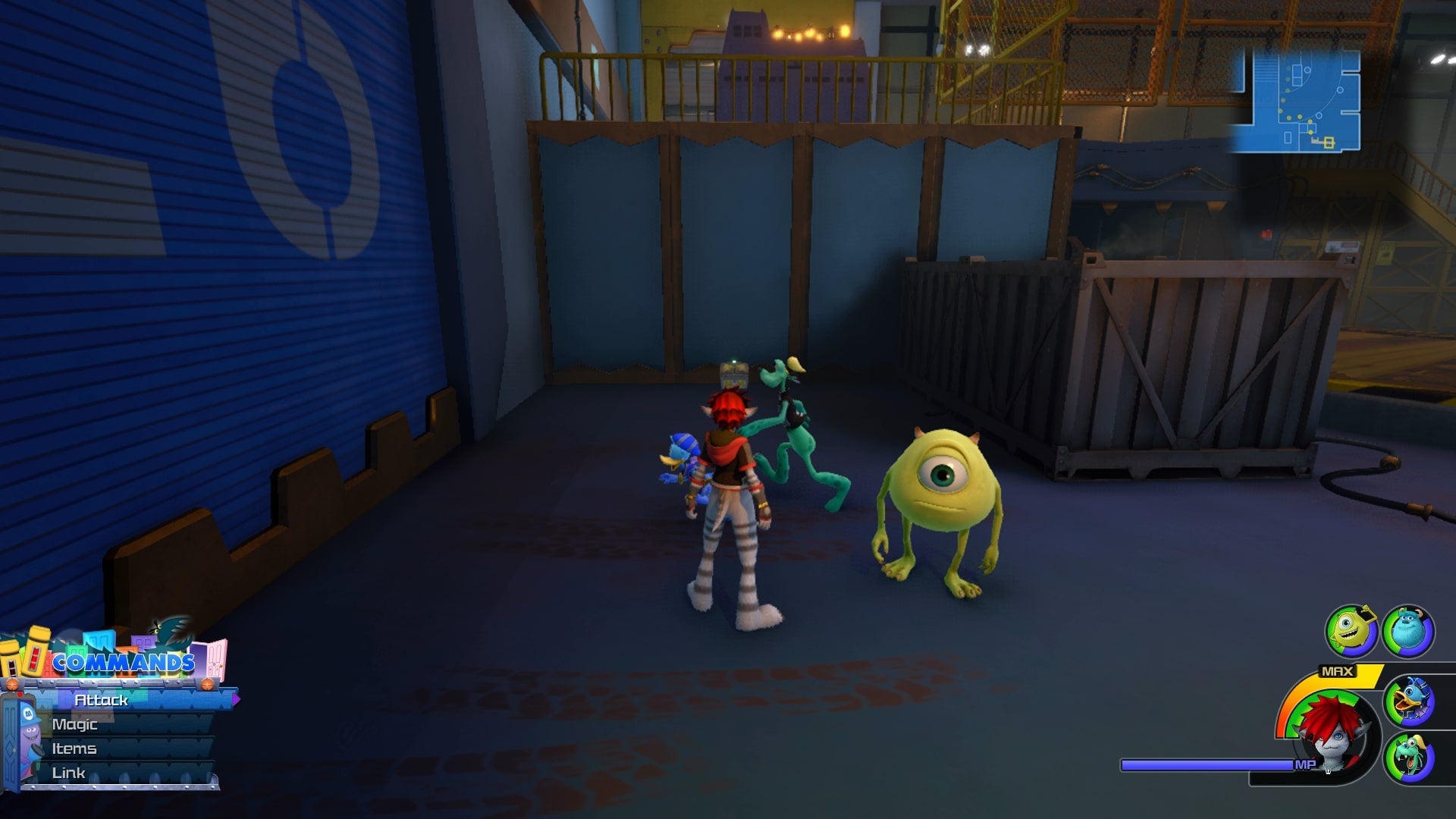 Kingdom Hearts 3 Monstropolis Treasure Chests and Boss Fight Rock