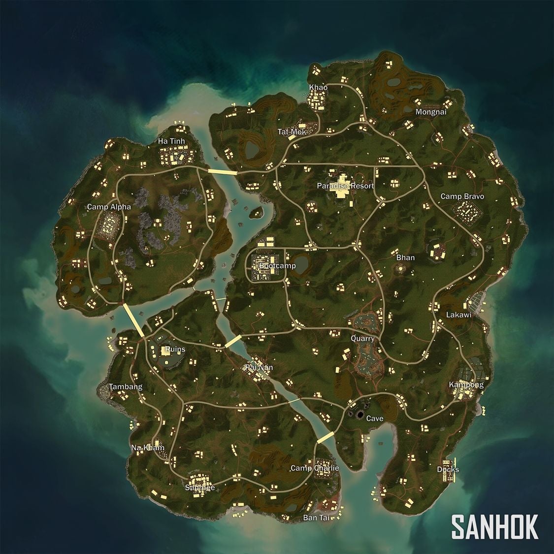 PUBG Sanhok map vehicles, size, and the best Sanhok start locations