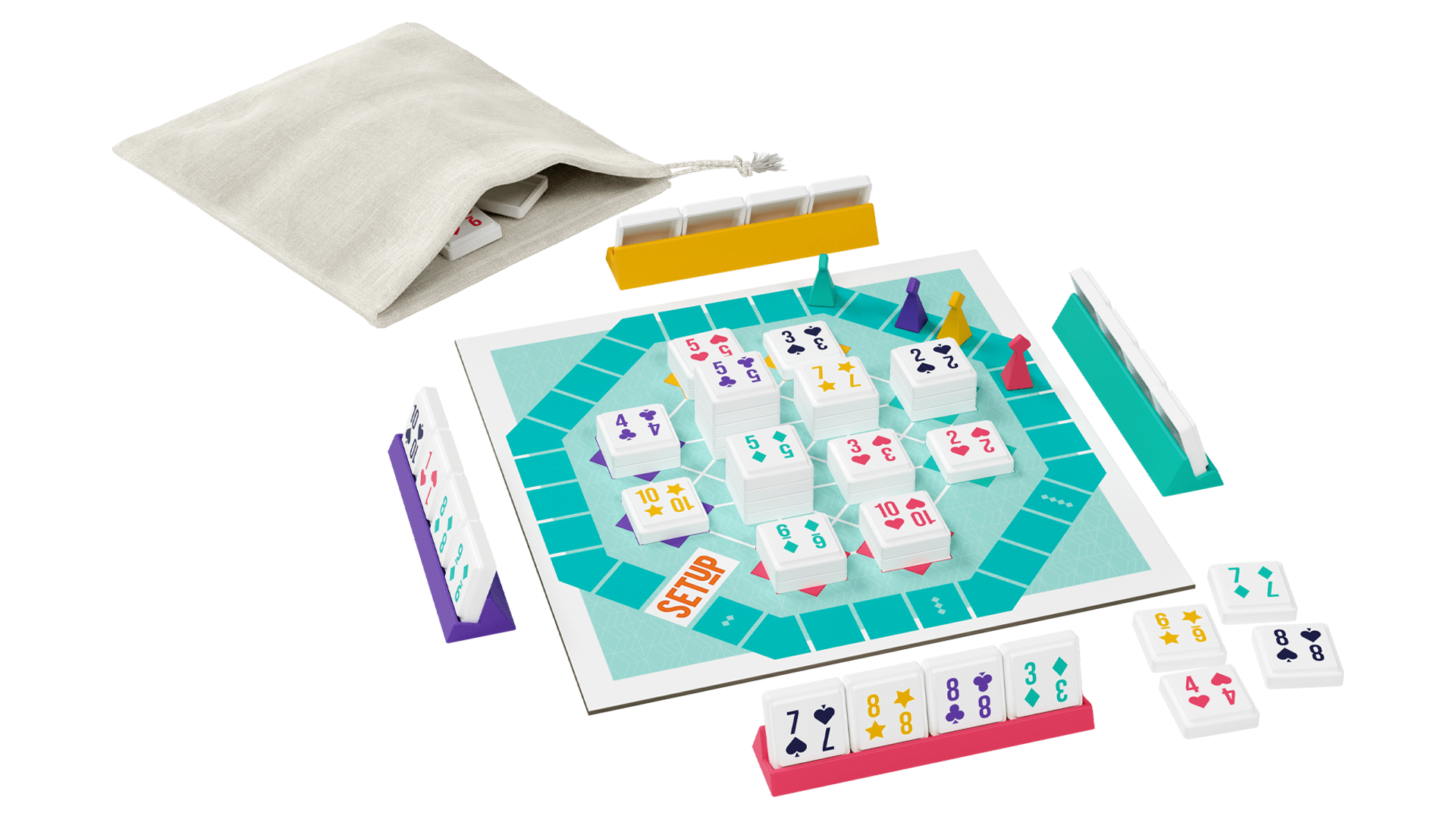 Rummy reinvented in tilelaying fourplayer family board game Dicebreaker