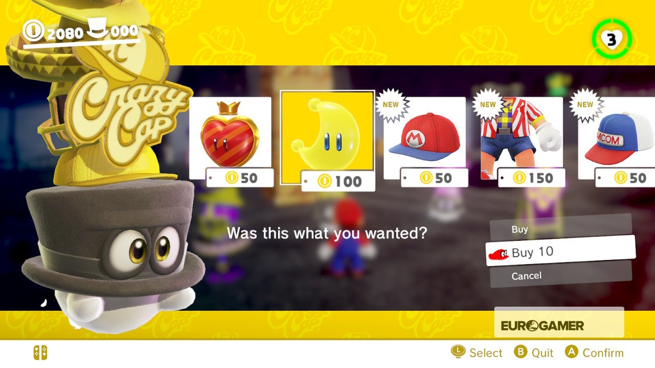 Super Mario Odyssey onde encontrar Power Moon no Reino do Cap