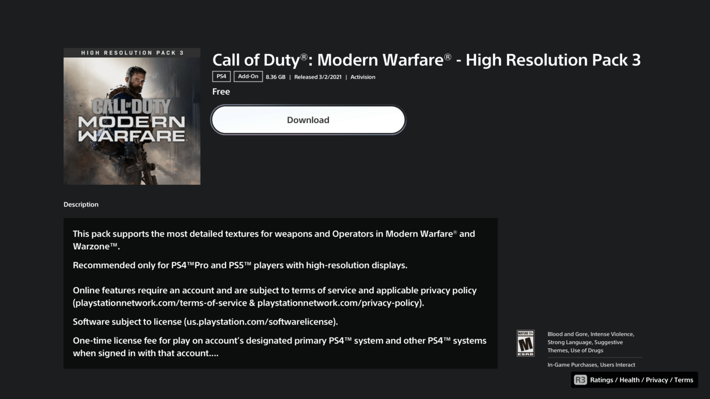 Call of Duty Modern Warfare / Warzone recebem novo pack de texturas de