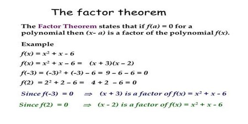 Factor Theorem Assignment Point